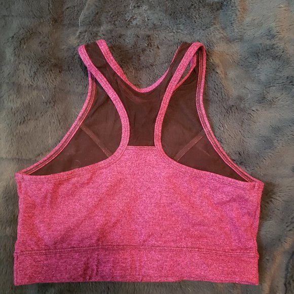 Onzie High Neck Mesh Sports Bra S/M - Magenta - Picture 7 of 8